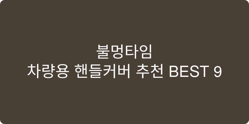 차량용 핸들커버 추천 이미지