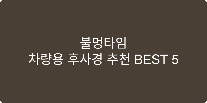 차량용 후사경 추천 이미지