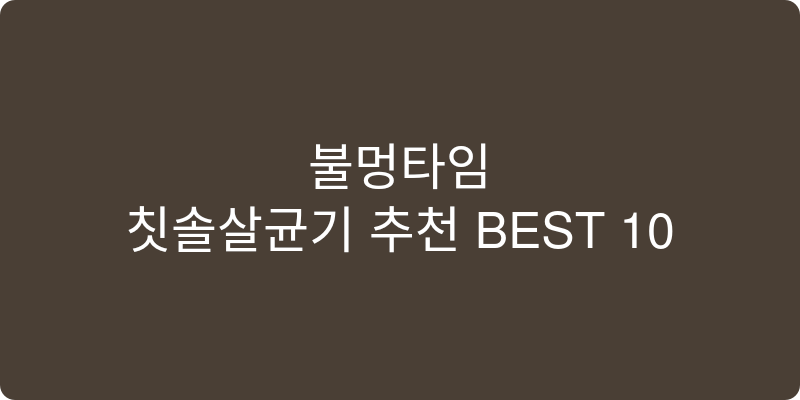 칫솔살균기 추천 이미지