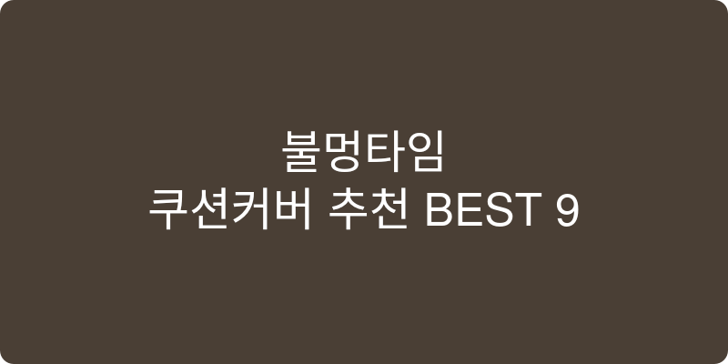 쿠션커버 추천 이미지
