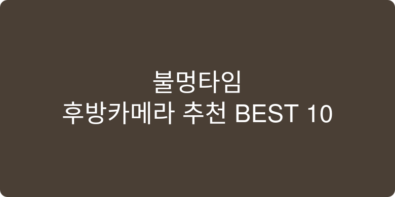후방카메라 추천 이미지