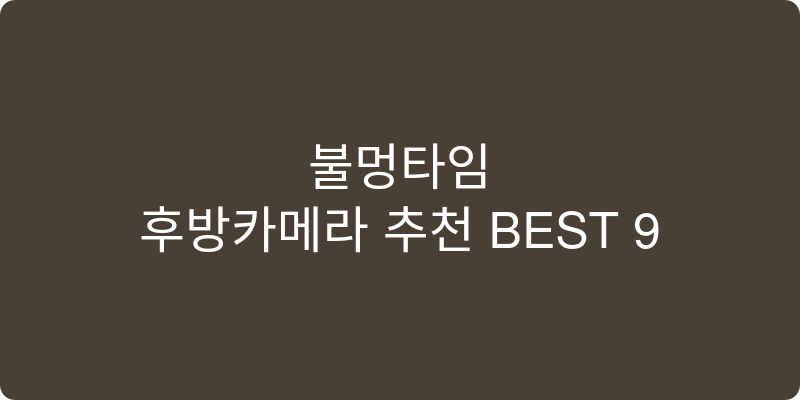 후방카메라 추천 이미지