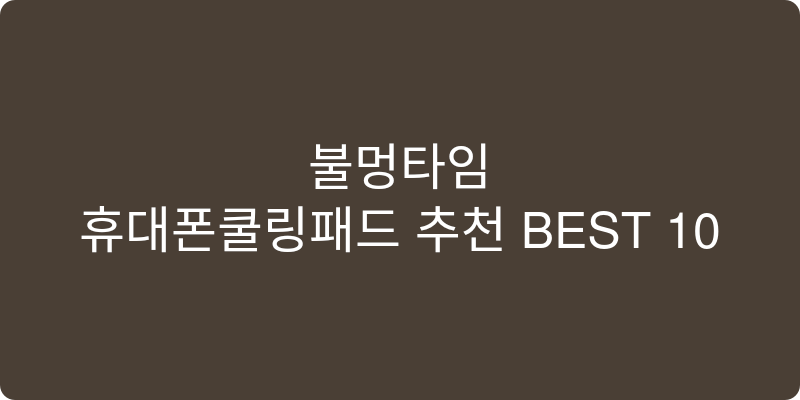 휴대폰쿨링패드 추천 이미지