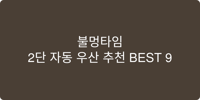 2단 자동 우산 추천 이미지