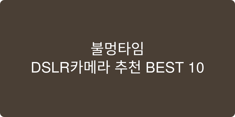 DSLR카메라 추천 이미지
