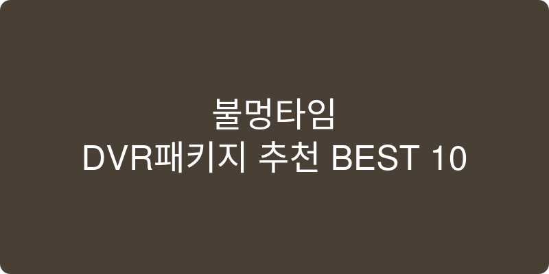 DVR패키지 추천 이미지