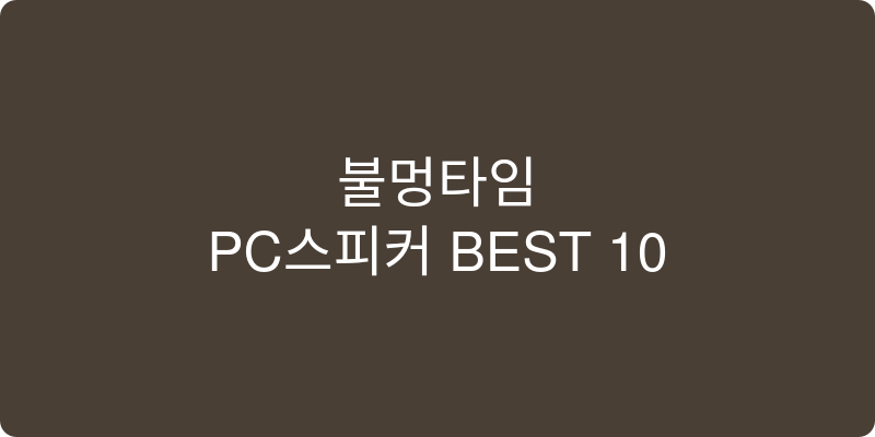 PC 스피커 추천 이미지