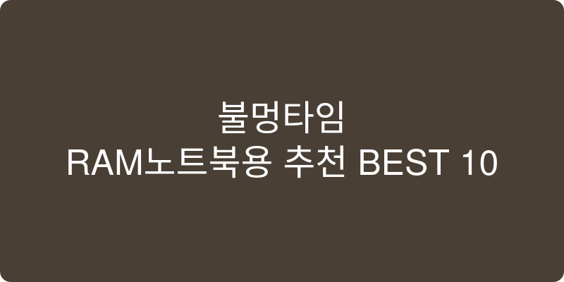 RAM노트북용 추천 이미지