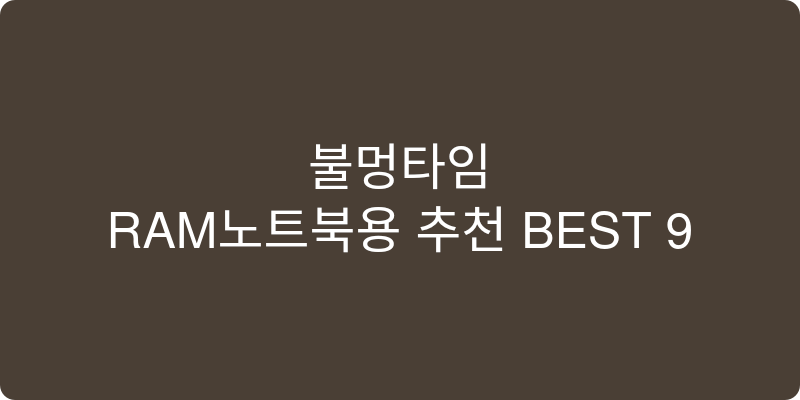RAM노트북용 추천 이미지