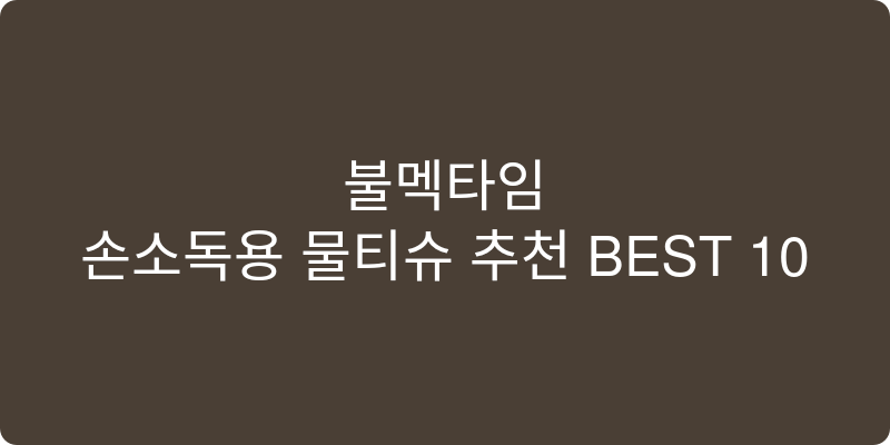 손소독용 물티슈 추천 이미지