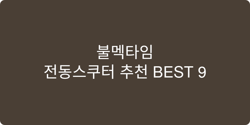 전동스쿠터 추천 이미지