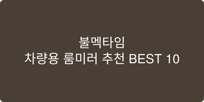 차량용 룸미러 추천 이미지