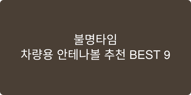 차량용 안테나볼 추천 이미지