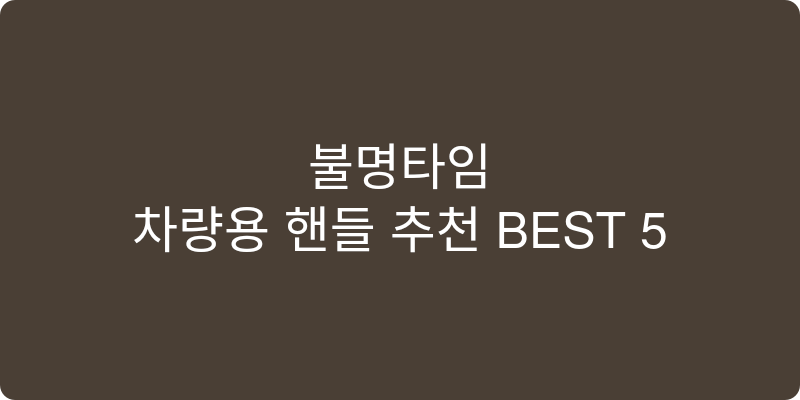 차량용 핸들 추천 이미지