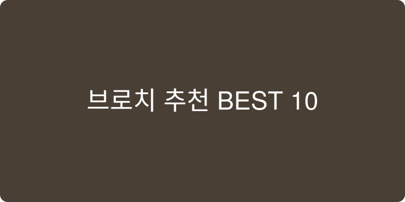 브로치 추천 이미지