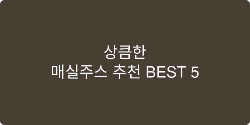 매실주스 추천 이미지