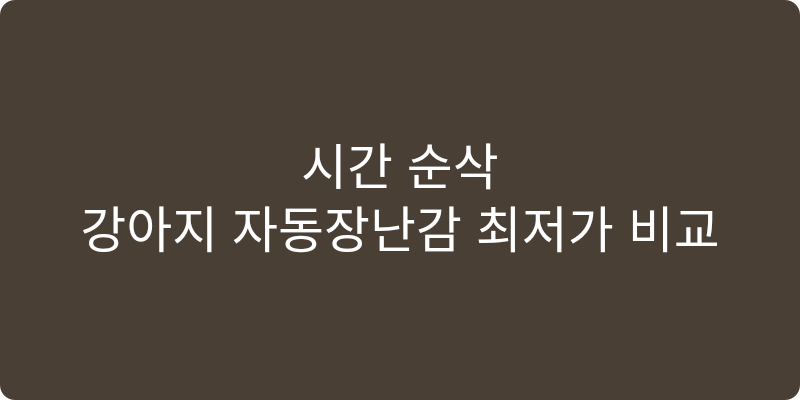 강아지 자동장난감 추천 이미지