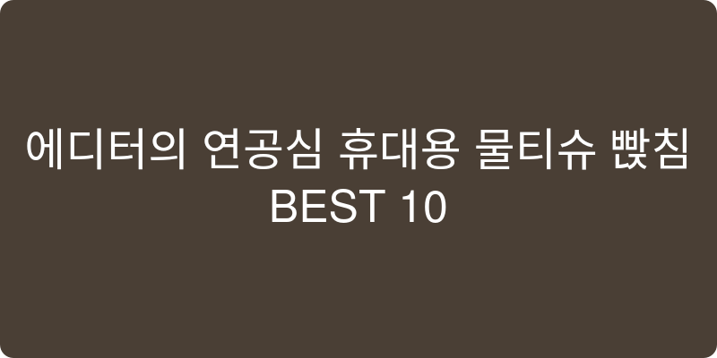 물티슈 휴대용 추천 이미지