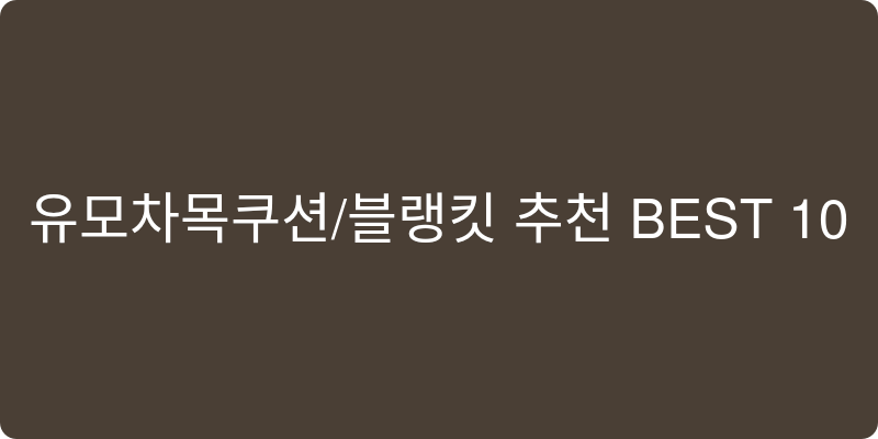유모차목쿠션/블랭킷 추천 이미지