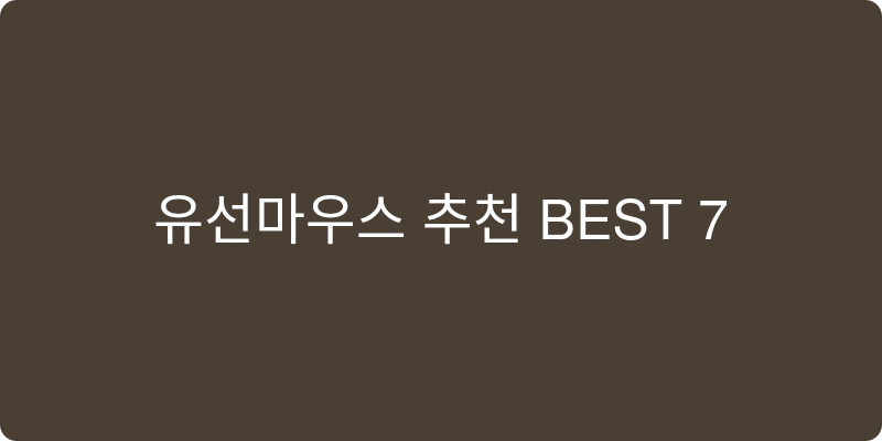 유선마우스 추천 이미지