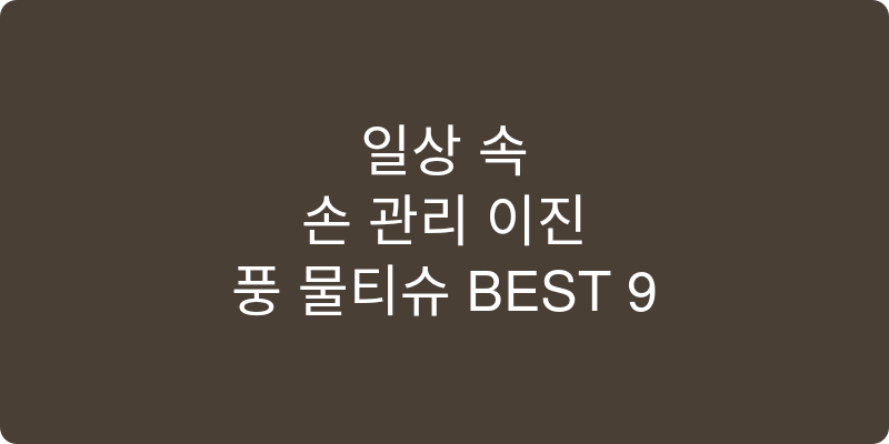 손소독용 물티슈 추천 이미지