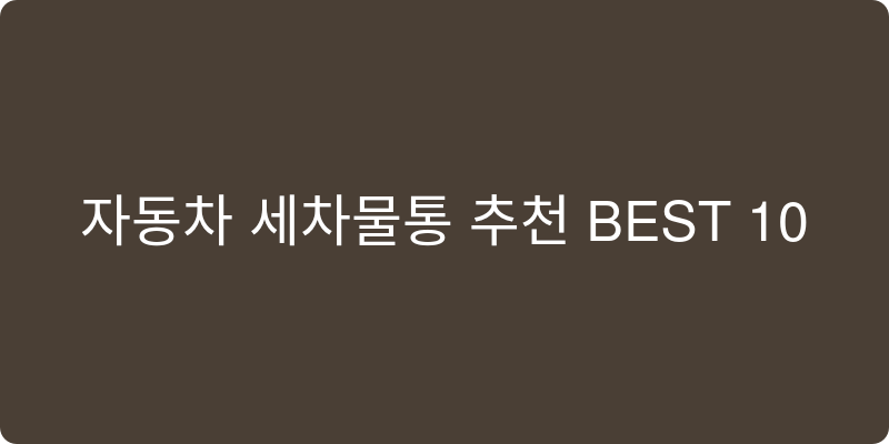 자동차 세차물통 추천 이미지