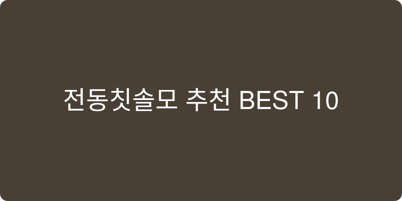 전동칫솔모 추천 이미지