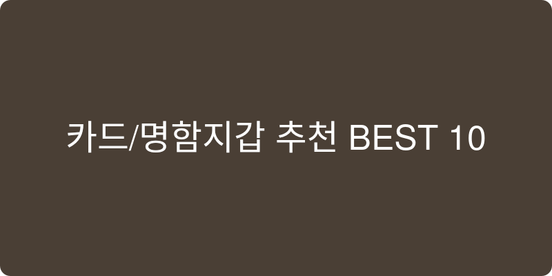 카드/명함지갑 추천 이미지