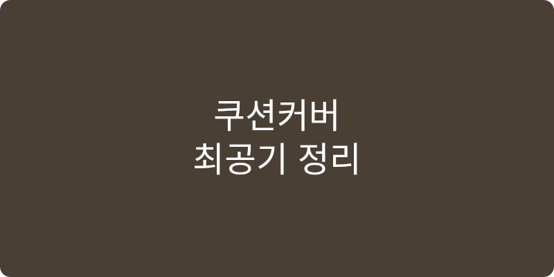 쿠션커버 추천 이미지