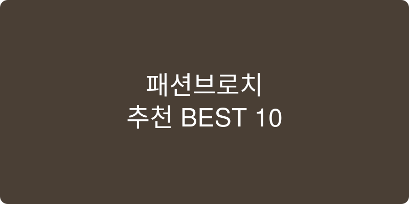 패션브로치 추천 이미지