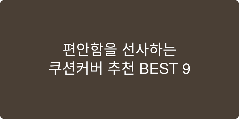 쿠션커버 추천 이미지