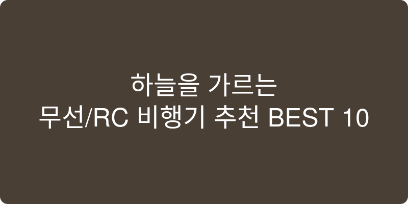 무선/RC 비행기 추천 이미지