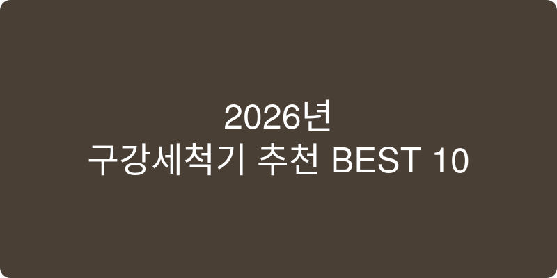 구강세척기 추천 이미지