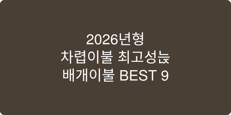2026년형 차렵이불 추천 이미지