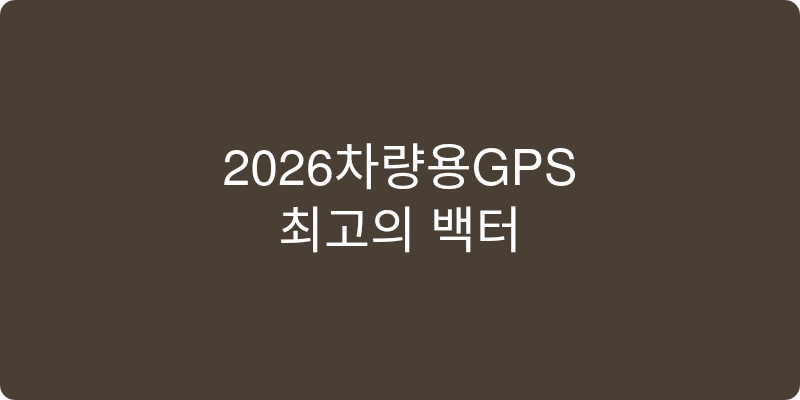 차량용 GPS 추천 이미지