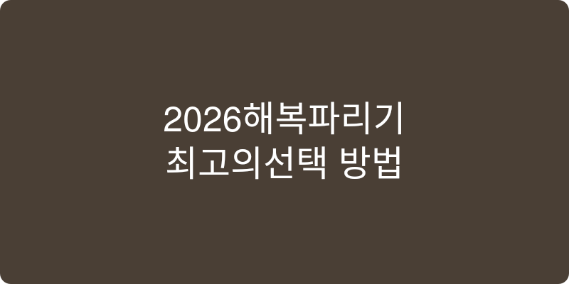 2026년형 피부관리기 추천 이미지
