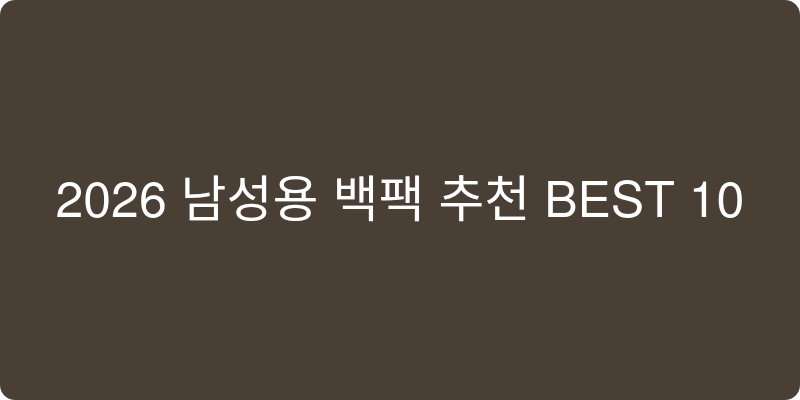 남성용 백팩 추천 이미지