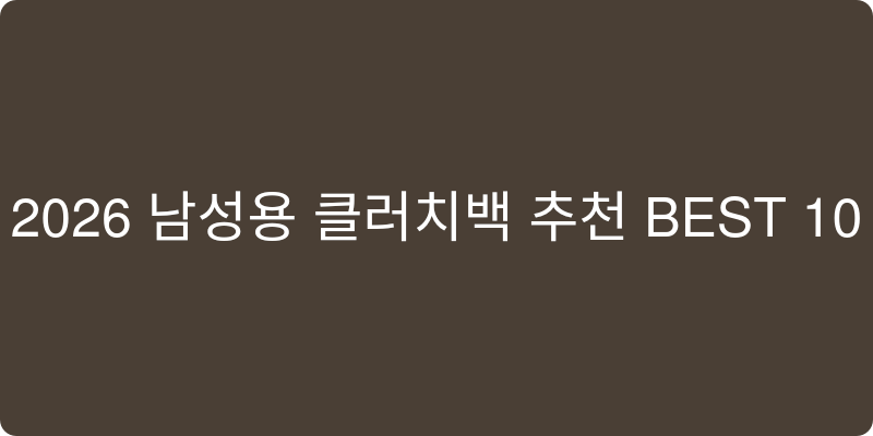 남성용 클러치백 추천 이미지