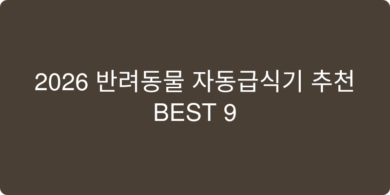 반려동물 자동급식기 추천 이미지