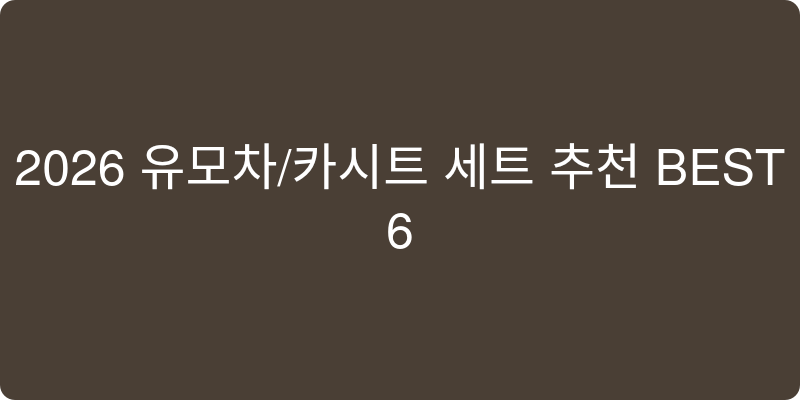 유모차/카시트 세트 추천 이미지