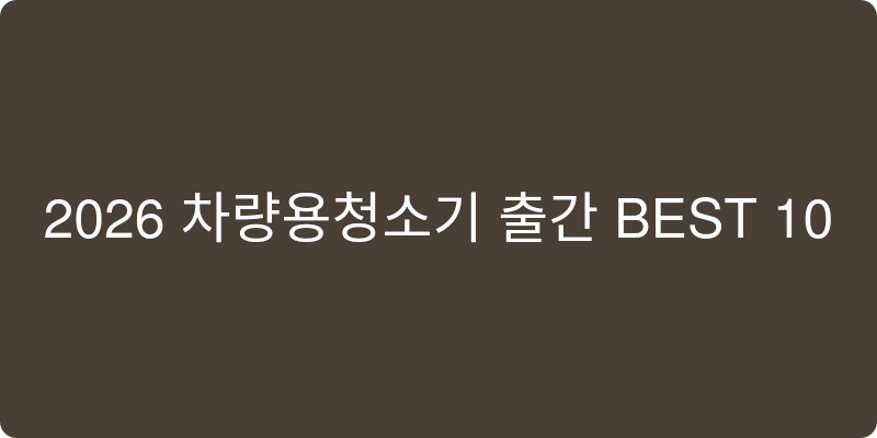 차량용청소기 추천 이미지