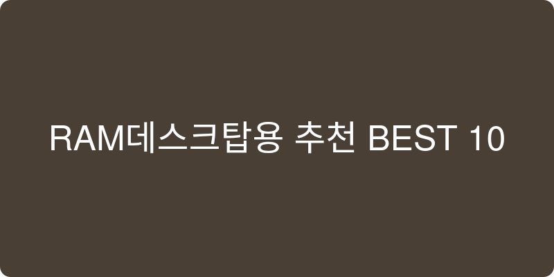 RAM데스크탑용 추천 이미지