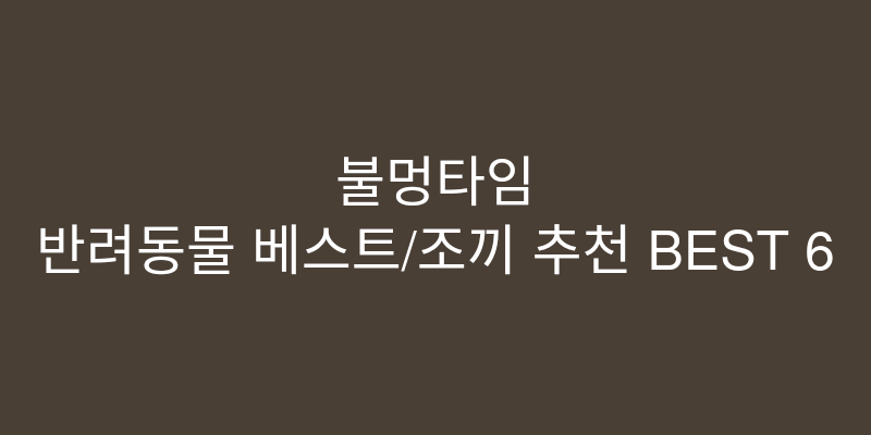 반려동물 베스트/조끼 추천 이미지