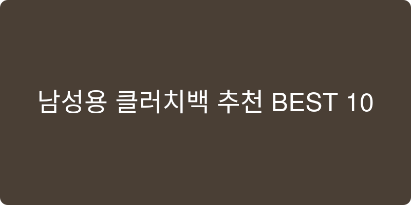 남성용 클러치백 추천 이미지