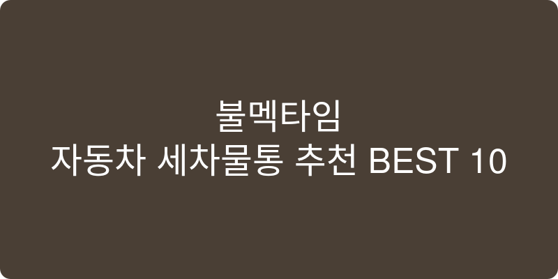자동차 세차물통 추천 이미지