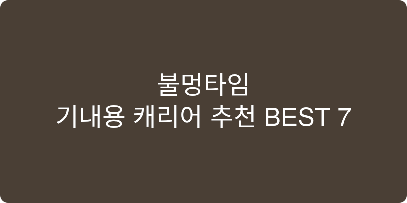 기내용 캐리어 추천 이미지
