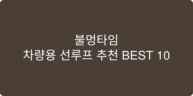 차량용 선루프 추천 이미지