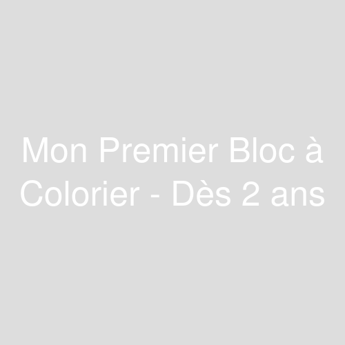 Une image représentant le produit Mon Premier Bloc à Colorier - Dès 2 ans