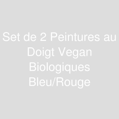 Une image représentant le produit Set de 2 Peintures au Doigt Vegan Biologiques Bleu/Rouge