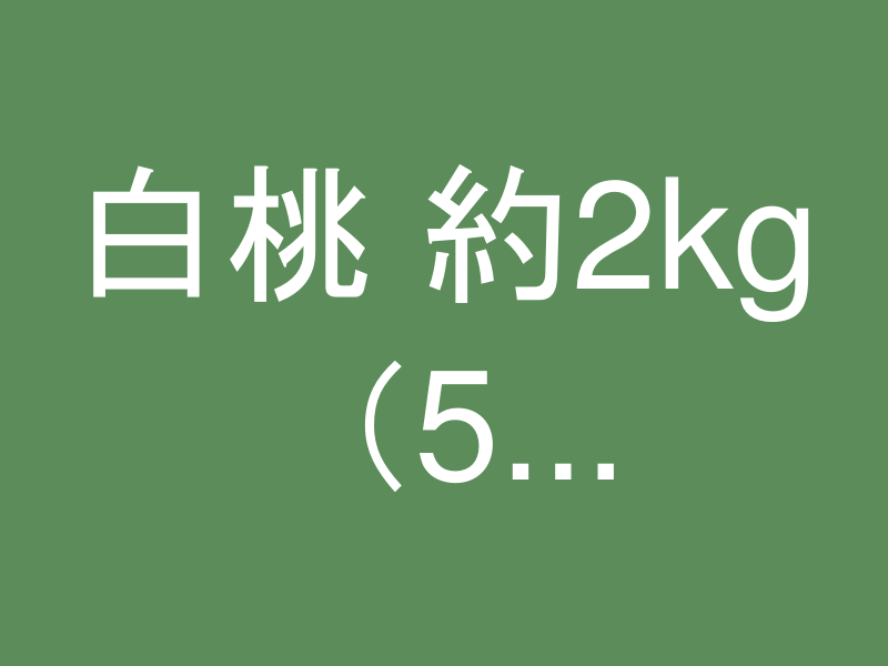 白桃 約2kg（5〜8玉）